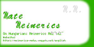 mate meinerics business card